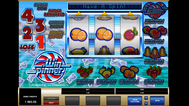 Характеристики слота Win Spinner 6
