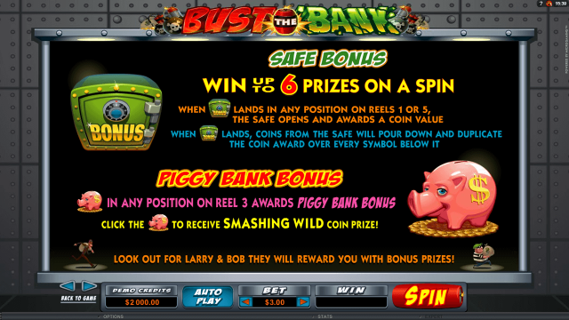 Бонусная игра Bust The Bank 1