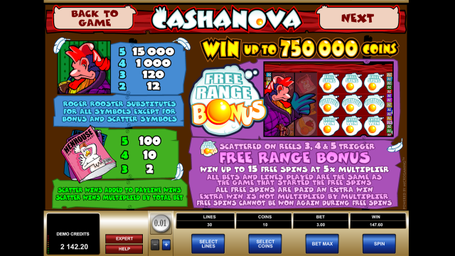 Бонусная игра Cashanova 5