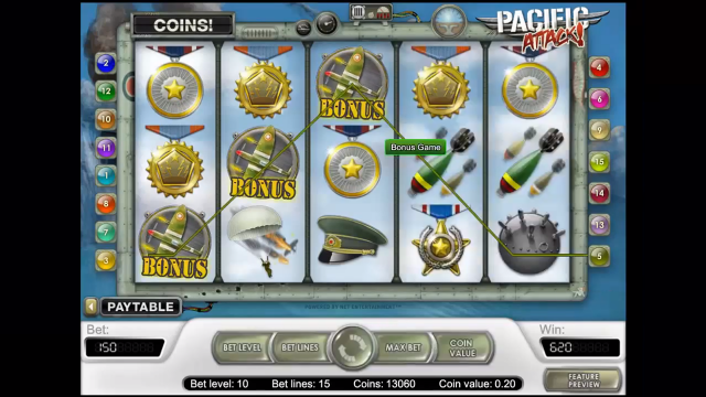 Бонусная игра Pacific Attack 3