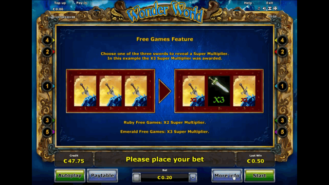 Игровой интерфейс Wonder World 5
