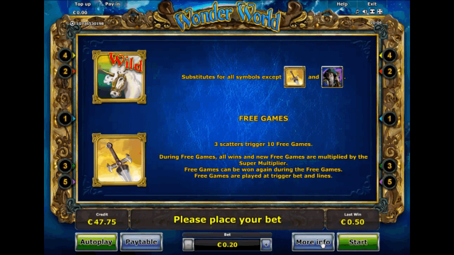Бонусная игра Wonder World 4