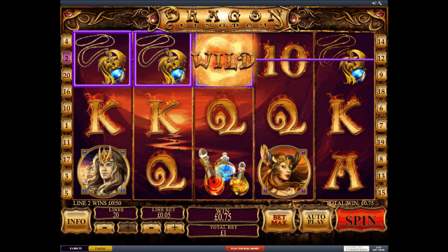 Игровой интерфейс Dragon Kingdom 1